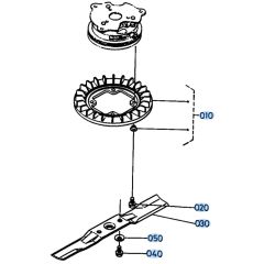 Blade Assembly for Kubota W5019-PC Mower