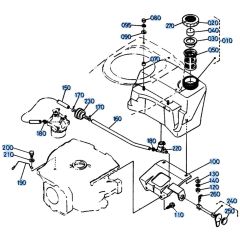 Fuel Tank Assembly for Kubota W5019-PC Mower