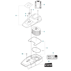 Air Filter for Husqvarna K1270 II