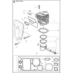 Cylinder & Muffler for K650