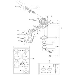 Cylinder, Piston & Muffler Assembly