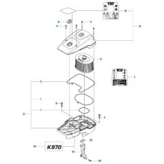 Air Filter for Husqvarna K970