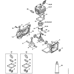Crankcase, Cylinder for Stihl