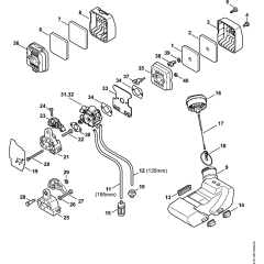 Air Filter & Fuel Tank for Stihl