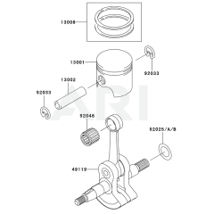 Piston/Crankshaft for KBL23A