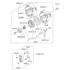 Starter for Kawasaki KBL27B