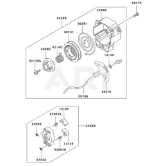 Starter for Kawasaki KBL27BC