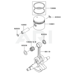 Piston/Crankshaft for KBL35A