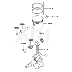 Piston & Crankshaft for KBL35B