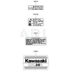 Kawasaki KBL35B Label