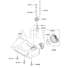 Fuel Tank & Valve for Kawasaki