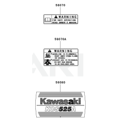 Kawasaki KCS525A Label