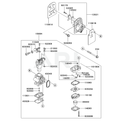 Carburettor for Kawasaki KCS525AC