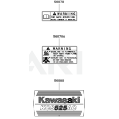 Kawasaki KCS525AC Label