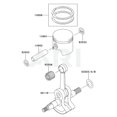Piston/Crankshaft for KEL26A