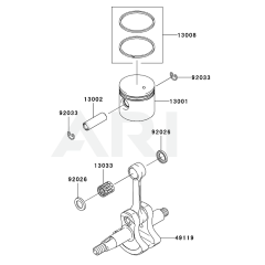 Starter for Kawasaki KEL27B