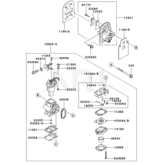 Carburettor for KEL27B Edgers