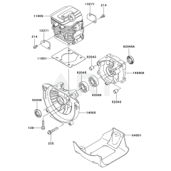 Cylinder & Crankcase for KEL27BC