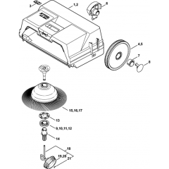 Side Broom Assembly for Stihl KG 550