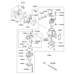 Carburettor for Kawasaki KGT26AC