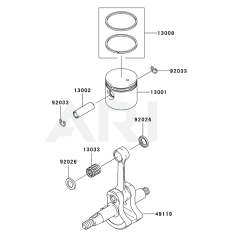 Piston & Crankshaft for KGT27B