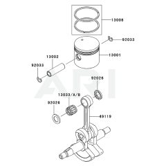 Piston/Crankshaft for KGT35A
