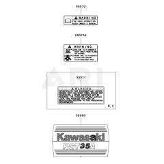 Kawasaki KGT35A Label