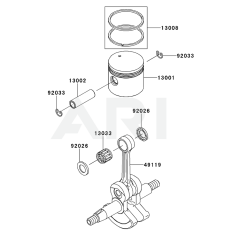 Piston & Crankshaft for KGT35B