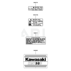Kawasaki KGT35B Trimmer Label