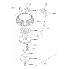 Starter for Kawasaki KHD600A