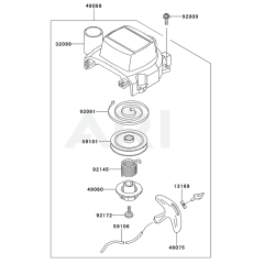Starter for Kawasaki KHDS600A
