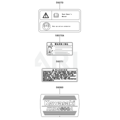 Kawasaki KHDS600A Label