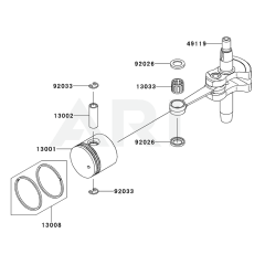 Piston & Crankshaft for KHDS750A