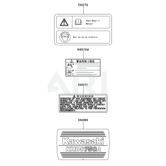Kawasaki KHDS750A Label