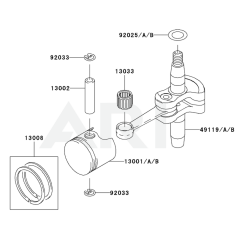 Piston & Crankshaft for KHS1100B