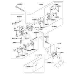 Carburettor for Kawasaki KHS1100B