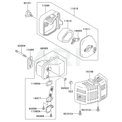 Air Filter & Muffler for KHS750A