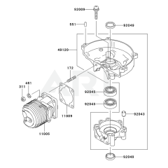 Cylinder/Crankcase for KHS750A