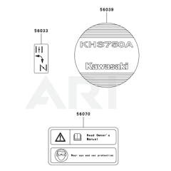 Kawasaki KHS750A Label