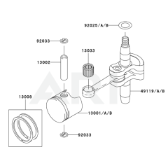 Piston & Crankshaft for KHS750B