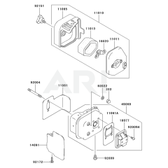 Air Filter & Muffler for KHS750BC