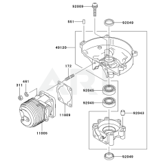 Cylinder/Crankcase for KHS750BC
