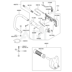 Kawasaki KHS750BC Handle
