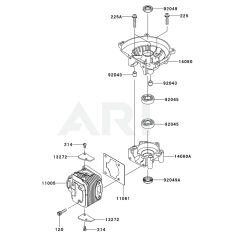 Cylinder & Crankcase for KHSS1100A
