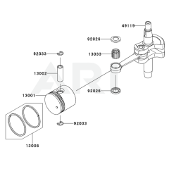 Piston & Crankshaft for KHSS750A