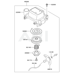 Starter for Kawasaki KHSS750A
