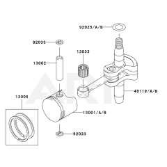 Piston/Crankshaft for KHT600D