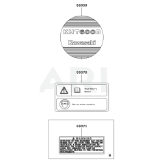 Kawasaki KHT600D Label