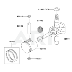 Piston & Crankshaft for KHT600SC