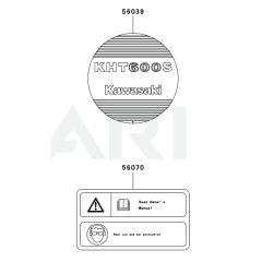 Kawasaki KHT600SC Label